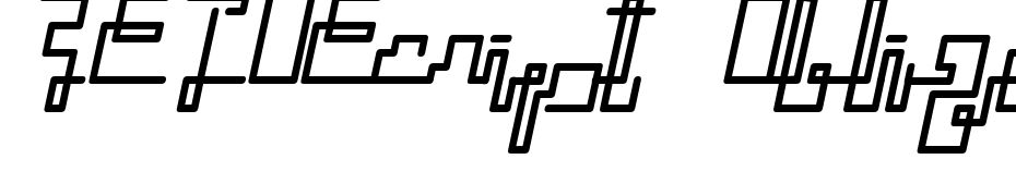 ZETUEcript Oblique Font Download Free