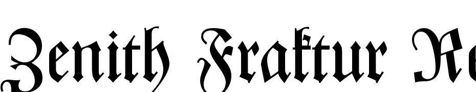 Zenith Fraktur Regular Font Download Free