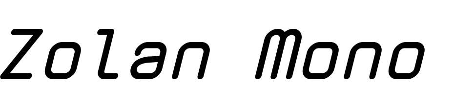Zolan Mono BTN Bold Oblique Font Download Free