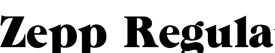 Zepp Regular cкачати шрифт безкоштовно