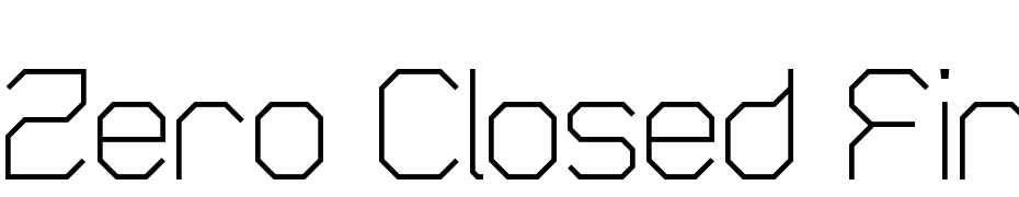Zero Closed Fine Font Download Free