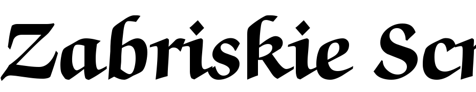 Zabriskie Script Heavy Regular Font Download Free