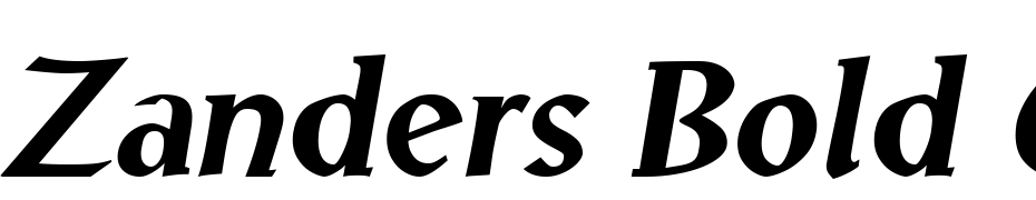 Zanders Bold Oblique Font Download Free