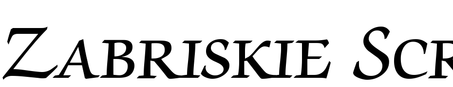 Zabriskie Script Smc Bold Font Download Free