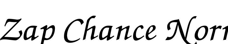 Zap Chance Normal Font Download Free