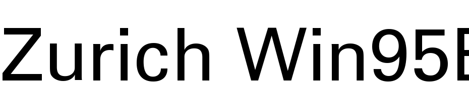 Zurich Win95BT Font Download Free
