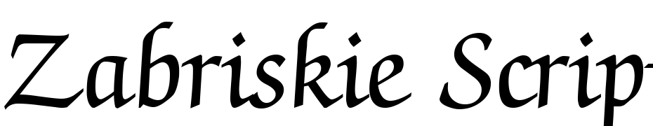 Zabriskie Script Bold Font Download Free
