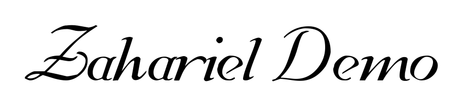 Zahariel Demo Font Download Free
