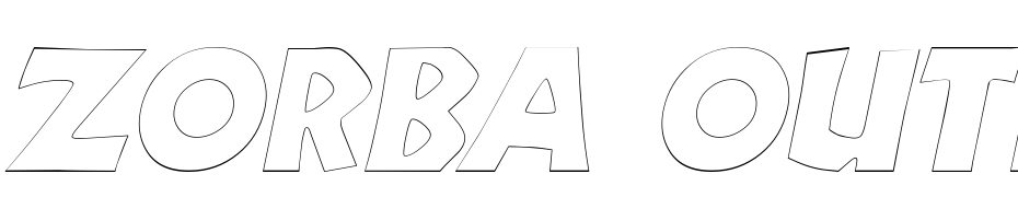 Zorba Outline Italic Font Download Free
