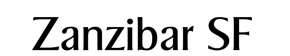 Zanzibar SF Font Download Free