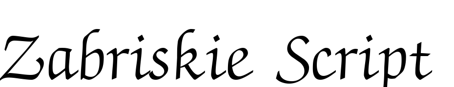 Zabriskie Script Swash Regular Font Download Free