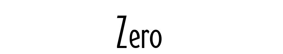 Zero Font Download Free