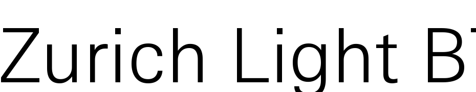 Zurich Light BT Font Download Free