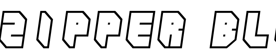 Zipper Blues Outline Font Download Free