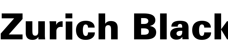 Zurich Black BT cкачати шрифт безкоштовно