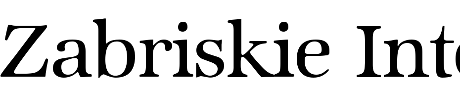 Zabriskie International Regular Font Download Free