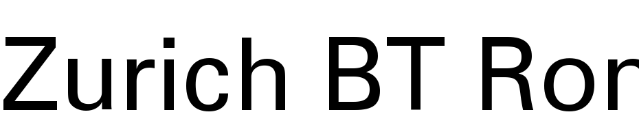 Zurich BT Roman Font Download Free