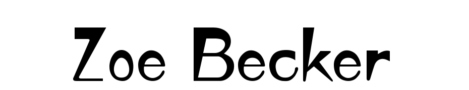 Zoe Becker cкачати шрифт безкоштовно