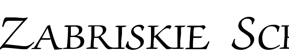 Zabriskie Script Smc Regular DB Font Download Free
