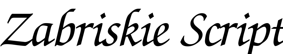 Zabriskie Script Swash Bold Italic Font Download Free