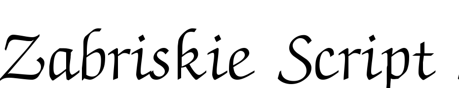 Zabriskie Script Swash Regular DB Font Download Free