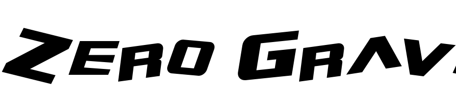 Zero Gravity Extended Italic Font Download Free