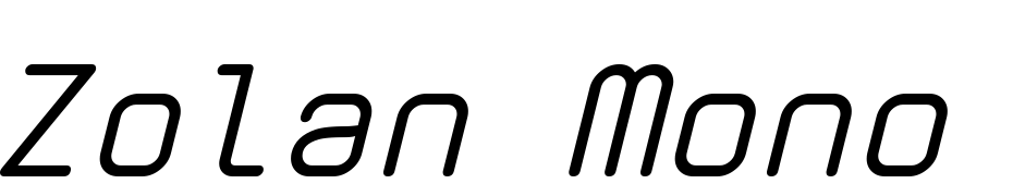 Zolan Mono BTN Oblique Font Download Free