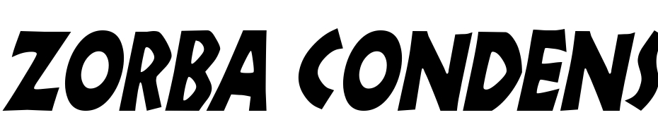 Zorba Condensed Italic Font Download Free