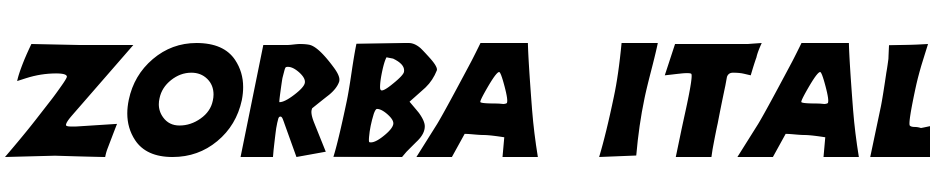 Zorba Italic Font Download Free