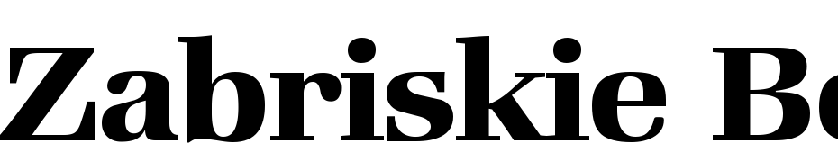 Zabriskie Book Bold Font Download Free