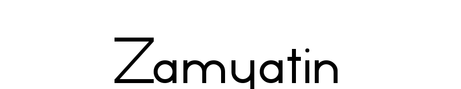 Zamyatin Font Download Free