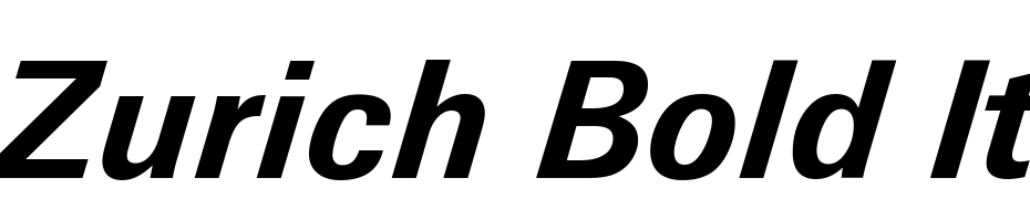 Zurich Bold Italic Win95BT Font Download Free