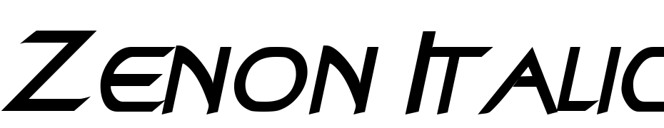 Zenon Italic Font Download Free