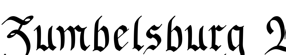 Zumbelsburg Bold Font Download Free