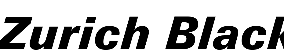 Zurich Black Italic BT Font Download Free
