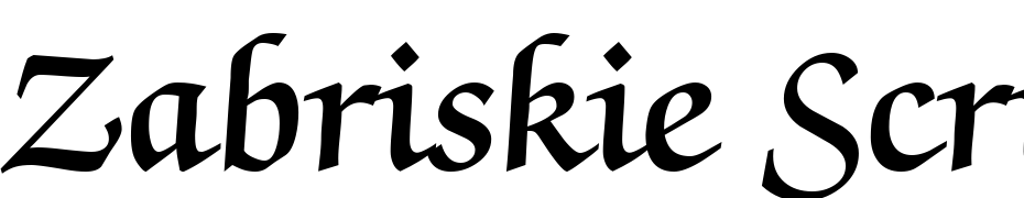 Zabriskie Script Swash Demi Regular Fuente Descargar Gratis