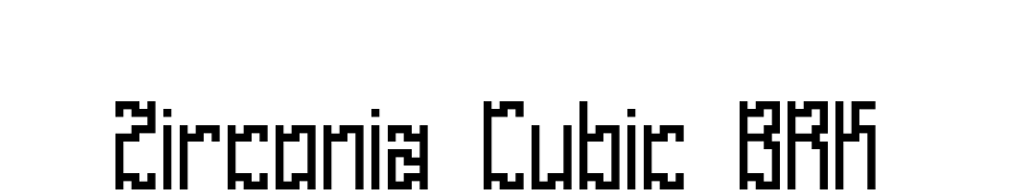 Zirconia Cubic BRK Font Download Free