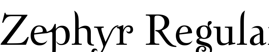 Zephyr Regular Font Download Free