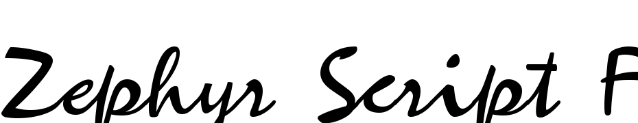 Zephyr Script FLF Regular Scarica Caratteri Gratis