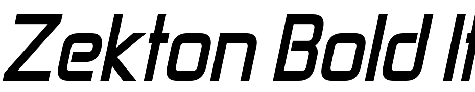 Zekton Bold Italic Font Download Free