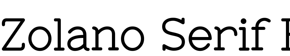 Zolano Serif BTN Font Download Free