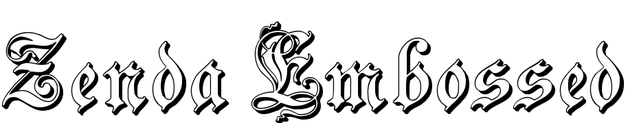 Zenda Embossed Font Download Free