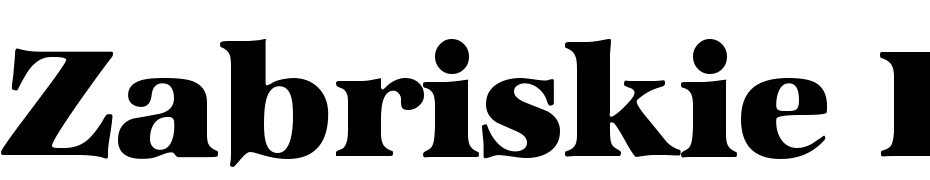 Zabriskie International Heavy Regular Font Download Free