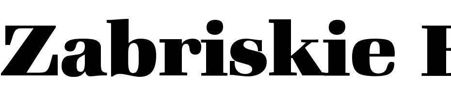 Zabriskie Book Heavy Regular Font Download Free