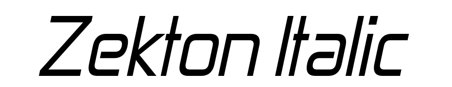 Zekton Italic Font Download Free
