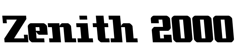 Zenith 2000 Yazı tipi ücretsiz indir