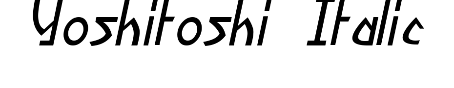 Yoshitoshi Italic Font Download Free