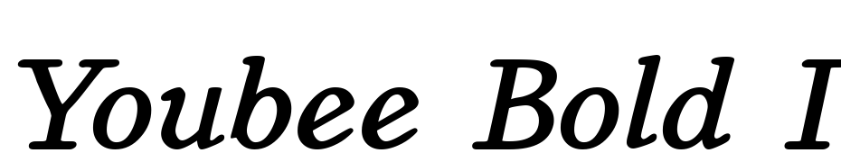 Youbee Bold Italic Font Download Free