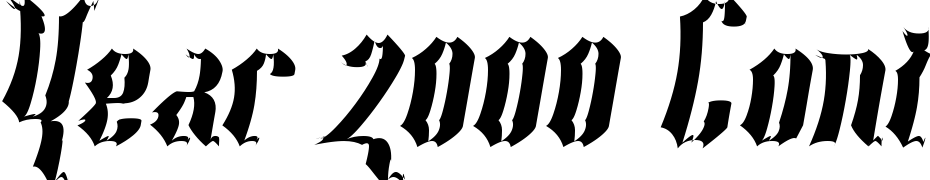Year 2000 Context Scrambled Heavy Font Download Free