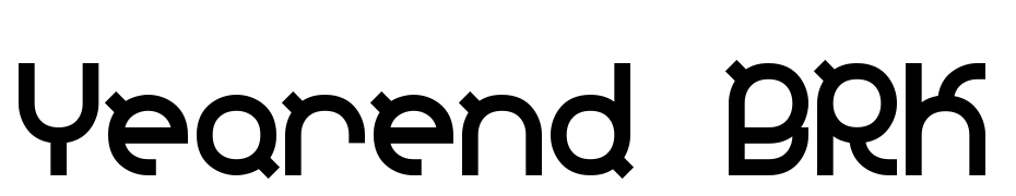 Yearend BRK Font Download Free